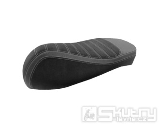 Potah sedadla černý s šedým prošíváním pro Vespa GTS 125, 300