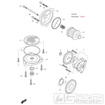 14 Olejové čerpadlo / Filtr - Hyosung GV 650i E