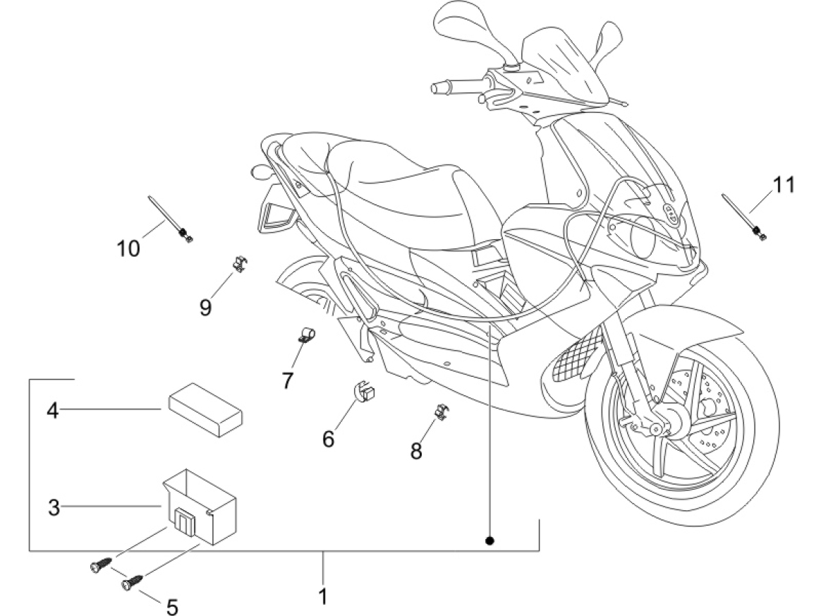 6.08 Elektroinstalace, pojistky - Gilera Runner 200 VXR 4T LC 2005-2006 (ZAPM46200)