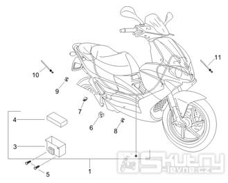 6.08 Elektroinstalace, pojistky - Gilera Runner 200 VXR 4T LC 2005-2006 (ZAPM46200)