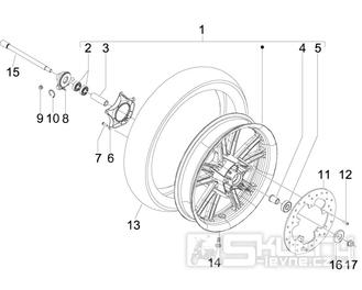 4.11 Přední kolo - Gilera Nexus 300ie 4T LC 2008 (ZAPM35600)