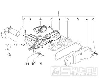 1.45 Vzduchový filtr - Gilera Stalker 50 2T 2008-2011 (ZAPC40100, ZAPC40101)