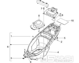 2.34 Podsedlový prostor pro přilbu - Gilera Runner 200 VXR 4T LC 2005-2006 (ZAPM46200)