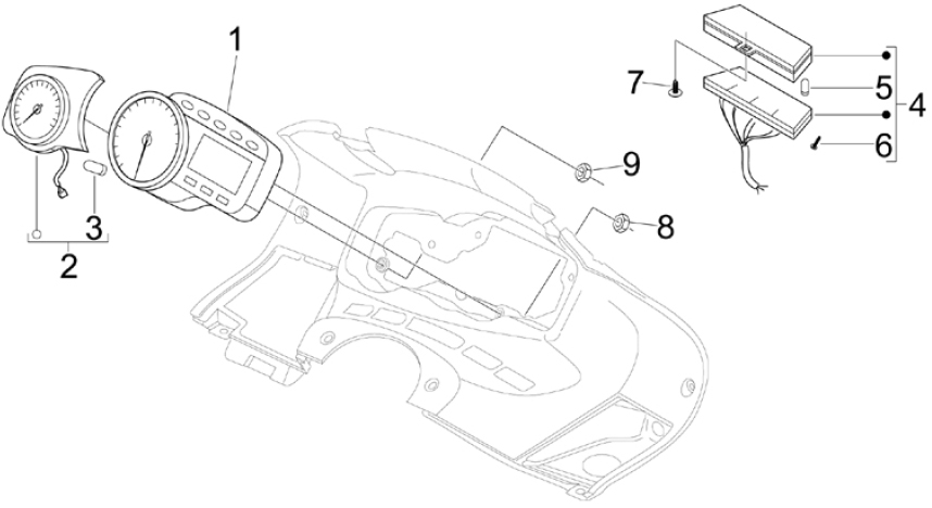 3.02 Tachometr - Gilera Nexus 300ie 4T LC 2009-2011 (ZAPM35600)