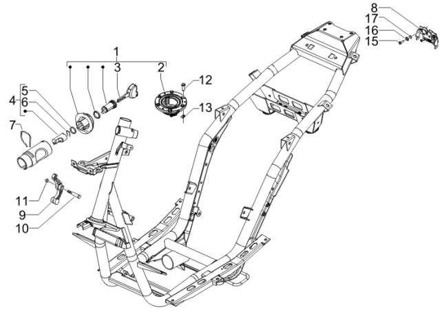 2.46 Zámky - Gilera Runner 50 SP 2008-2009 (ZAPC46100)