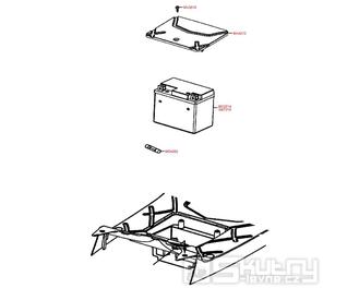 F11 Baterie / Kryt baterie / Pojistka - Kymco Agility 50 Carry 4T KG10DA