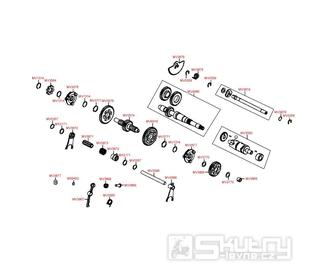 E07 Převodovka / Řazení - Kymco MXU 500 2WD