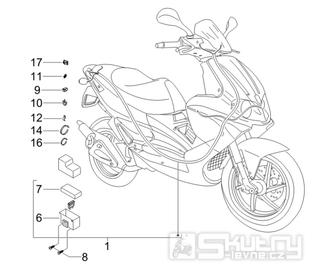 6.08 Elektroinstalace, pojistky - Gilera Runner 125 "SC" VX 4T 2006-2007 (ZAPM46100)