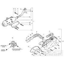 Výfuk a vzduchový filtr - Malaguti Madison RS 250 Euro 2