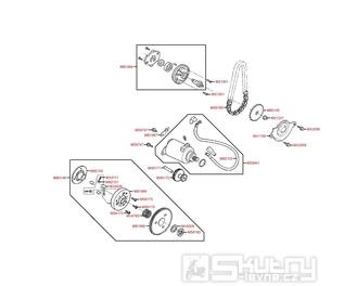 E06 Elektrický startér a olejové čerpadlo - Kymco Like 200i