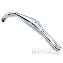 Závodní výfuk chromovaný s přírubou 32mm pro Hercules, DKW se Sachs 50/80ccm