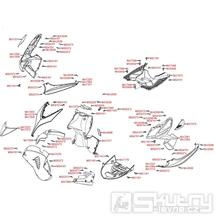 F05 Přední kapotáž / Podlaha - Kymco Super 8 125