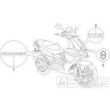 2.38 Samolepky, loga - Gilera Runner 200 VXR 4T LC 2006 (ZAPM46400)