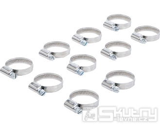 Hadicové svorky nerezové 22-32 mm, 10 kusů
