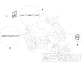 2.38 Samolepky, loga - Gilera Runner 50 SP -SC- 2006 (ZAPC461000)