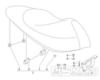 2.39 Sedadlo - Gilera Runner 125 VX 4T Race 2006 UK (ZAPM46300)