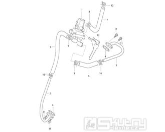 17 Sekundární vzduchový systém - Hyosung GT 650i ND