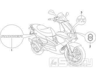 2.38 Samolepky, loga - Gilera Runner 125 VX 4T 2005-2006 (ZAPM46100)