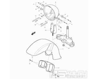 37 Přední blatník / Držák světla - Hyosung GV 250 Aquila