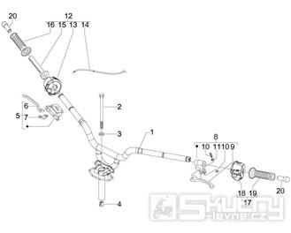 3.06 Řidítka, gripy - Gilera Stalker 50 Naked 2008 (UK - ZAPC40102)