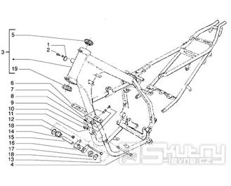 T15 Rám, ložiska řízení - Gilera H@K 50ccm EBS od roku 2001 (VTBC33100...)