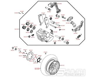 F08 Zadní kolo / Zadní brzda - Kymco Xciting 500