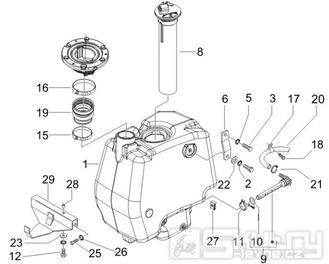 2.47 Palivová nádrž - Gilera Runner 50 SP 2008-2009 (ZAPC46100)
