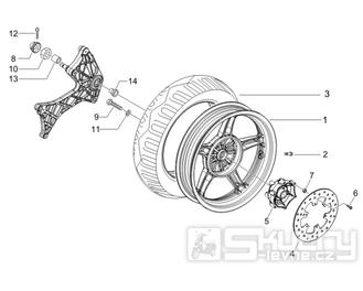 4.12 Zadní kolo - Gilera Runner 200 VXR 4T LC 2005-2006 (ZAPM46200)