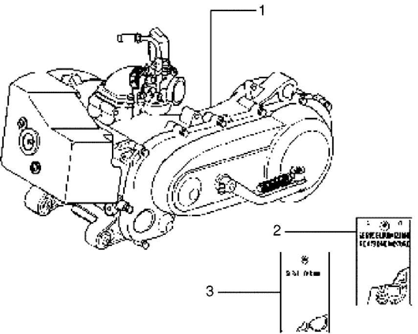 T1 Motor - Gilera Easy Moving 50ccm 2T AC (SSP2T0001001...)