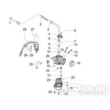 1.40 Karburátor (jednotlivé díly) - Gilera Stalker 50 2T 2008-2011 (ZAPC40100, ZAPC40101)