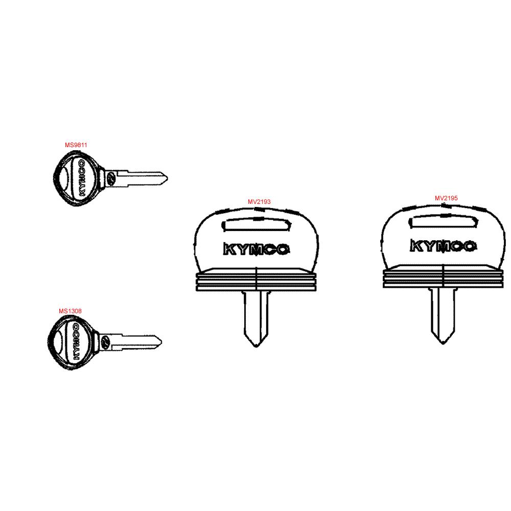 F27 Klíče / polotovary - Kymco Maxxer 300 Wide MMC