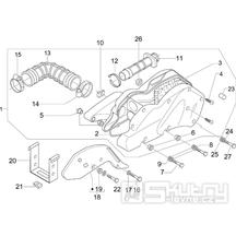 1.45 Vzduchový filtr - Gilera Nexus 250 4T LC 2006 UK (ZAPM35300)