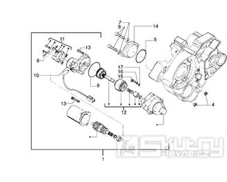 T13 Startér motoru - Gilera RK 50 (VTBC 08000 0001001)