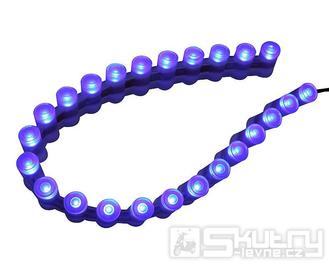 Silikonový LED řetězec STR8 - modrý, 25 cm