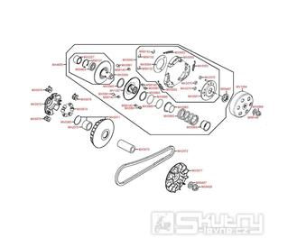 E05 Variátor kompletní - Kymco People S 250i