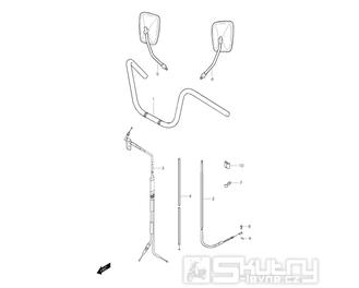 39 Řídítka / Zrcátka / Lanka - Hyosung GA 125 Cruise