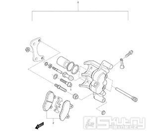 FIG47 Brzdový třmen zadní - Hyosung GT 250i NE