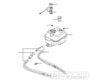 F09 Palivová nádrž / palivový kohout - Kymco Agility 50 Basic 4T