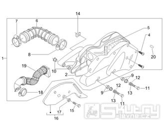 1.45 Vzduchový filtr - Gilera Runner 200 VXR 4T LC 2005-2006 (ZAPM46200)