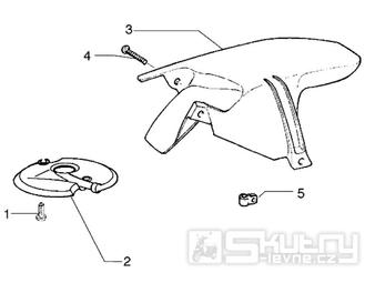 T25 Přední a zadní blatník - Gilera Stalker 50 do roku 2005 (ZAPC13000...)
