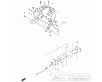 45 Zadní blatník / Osvětlení SPZ - Hyosung GT 250i N (Naked)