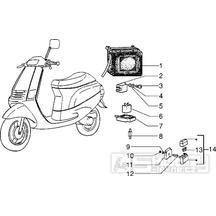 T40 Baterie, relé, pojistky - Gilera Easy Moving 50ccm 2T AC (SSP2T0001001...)