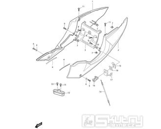 FIG33 Zadní kapotáž - Hyosung GT 125 RF