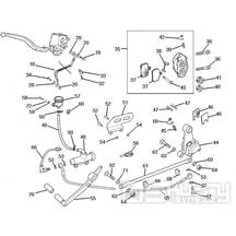 5.01 Brzdový třmen, nožní pedál, hlavní brzdový válec - Gilera SC 125 2006 (6H332629, VTHGS1A1A, VTHGS1A1B)