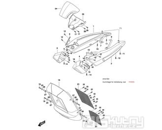 36 Přední kapotáž - Hyosung GV 650