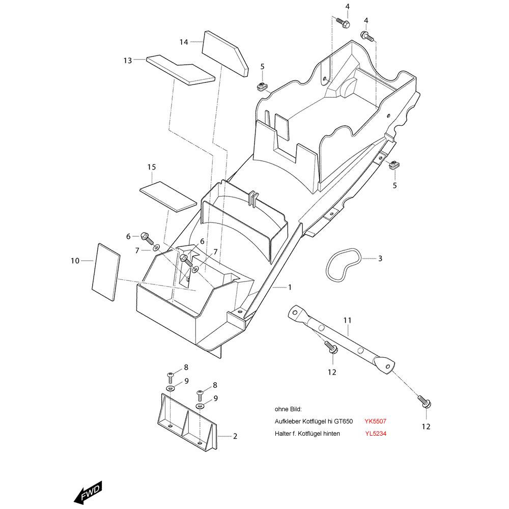 FIG32 Zadní blatník - Hyosung GT 250i NE (Naked)