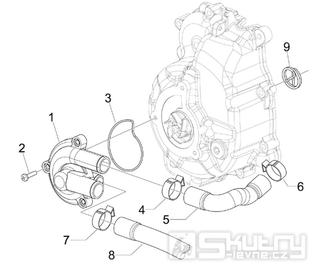 1.19 Vodní čerpadlo - Gilera Nexus 250 4T LC 2006 UK (ZAPM35300)