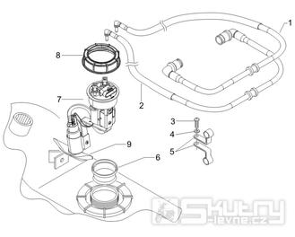 2.53 Palivový systém - Gilera Nexus 250 SP 4T LC 2006-2007 UK (ZAPM35300)