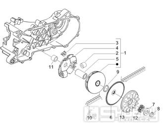 1.13 Řemen variátoru, variátor - Gilera Runner 50 SP 2005-2006 (ZAPC46100)