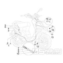 5.03 Brzdové lanko, rozdělovač, lanko plynu - Gilera Stalker 50 Naked 2008 (UK - ZAPC40102)